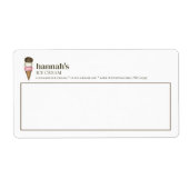 Zakelijke Ice Cream Shop Aangepast Etiket (Voorkant)