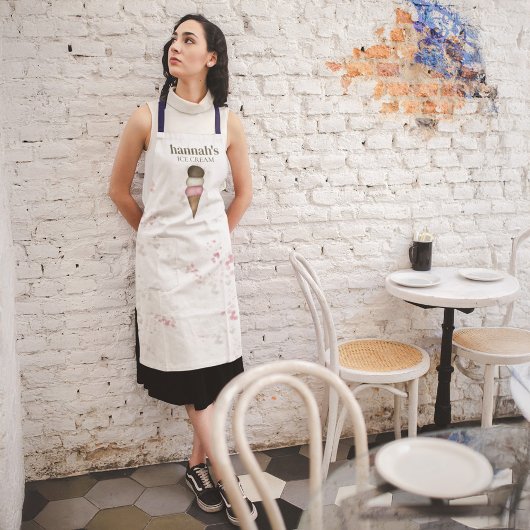 Zakelijke Ice Cream Shop Aangepast Schort