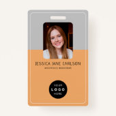 Zakelijke ID-kaart moderne logo QR-medewerker Badge (Voorkant)