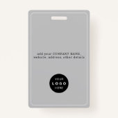 Zakelijke ID-kaart moderne logo QR-medewerker Badge (Achterkant)