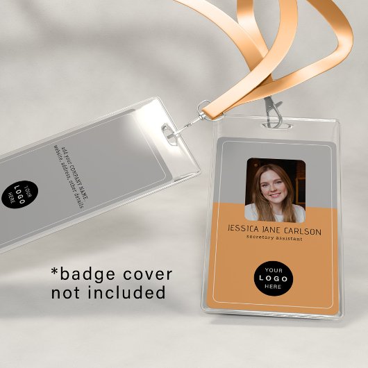 Zakelijke ID-kaart moderne logo QR-medewerker Badge