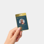 Zakelijke ID-logo | Advocaat Navy Goud Badge (Handheld)