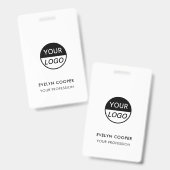 Zakelijke ID | Pas logo aan personeelsbadge Badge (Voor- en achterkant)