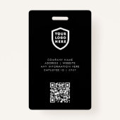 Zakelijke identiteitskaart | Moderne grote fotomed Badge (Achterkant)