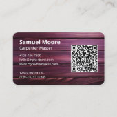 Zakelijke Info QR Code Timmerman Visitekaartje (Voorkant)