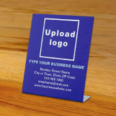 Zakelijke informatie Blauw voetstuk Reclamebord Met Voetstuk