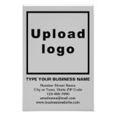 Zakelijke informatie Grijze achtergrondfoto Afdruk (Voorkant)