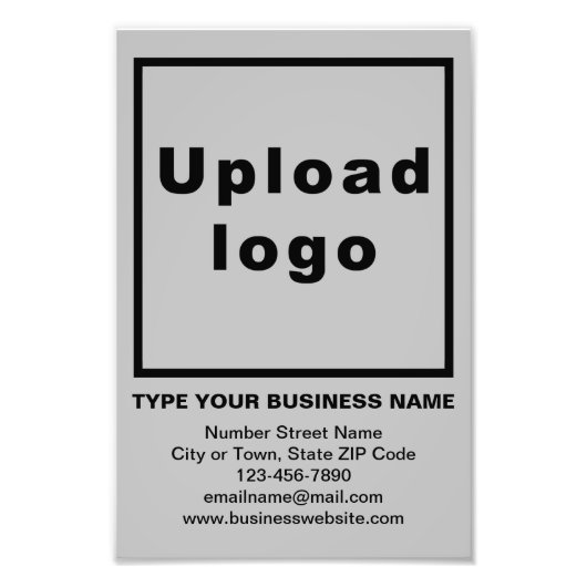 Zakelijke informatie Grijze achtergrondfoto Afdruk (Voorkant)