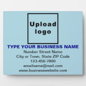 Zakelijke informatie Licht Blauw Rechthoek Plak Fotoplaat (Voorkant)