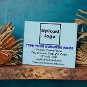 Zakelijke informatie Licht Blauw Rechthoek Plak Fotoplaat (Zijkant)