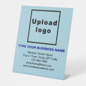 Zakelijke informatie Licht Blauw voetstuk Reclamebord Met Voetstuk (Voorkant)