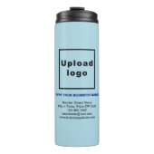 Zakelijke informatie Lichtbluue thermische tumbler Thermosbeker (Voorkant)