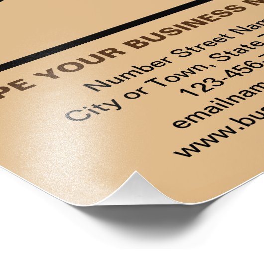 Zakelijke informatie Lichte bruine achtergrond Foto Afdruk (Hoek)