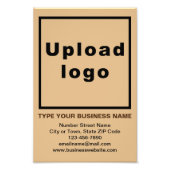 Zakelijke informatie Lichte bruine achtergrond Foto Afdruk (Voorkant)