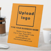 Zakelijke informatie Oranje voetafdruk Reclamebord Met Voetstuk (Insitu)