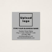 Zakelijke informatie over de grijze vierkantsprofi vierkante visitekaartjes (Voorkant)