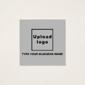 Zakelijke informatie over de grijze vierkantsprofi vierkante visitekaartjes (Achterkant)