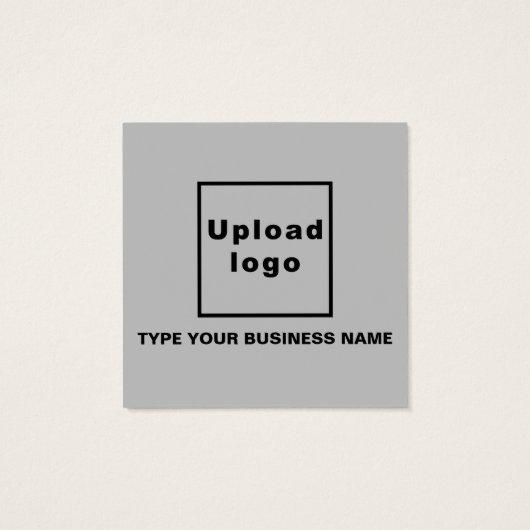 Zakelijke informatie over de grijze vierkantsprofi vierkante visitekaartjes (Achterkant)