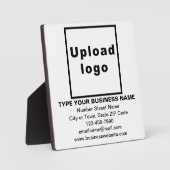 Zakelijke informatie over het witte vierkant Plaqu Fotoplaat (Voorkant)