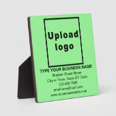 Zakelijke informatie over lichtgroene vierkant fotoplaat (Voorkant)