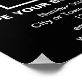 Zakelijke informatie over Poster op het zwarte ple (Hoek)