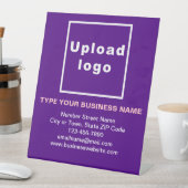 Zakelijke informatie Paars voetafdruk Reclamebord Met Voetstuk (Insitu)