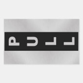 Zakelijke ingang Uitgang Trekkleur Rechthoekige Sticker (Voorkant)