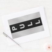 Zakelijke ingang Uitgang Trekkleur Rechthoekige Sticker (Envelop)