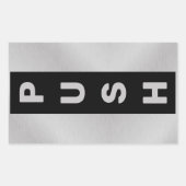 Zakelijke ingang Uitgangs Push Door Rechthoekige Sticker (Voorkant)