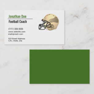 Zakelijke kaart American Football coach Visitekaartje