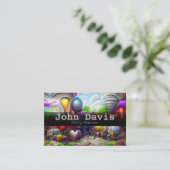 Zakelijke kaart feestorganisator visitekaartje (Staand voorkant)