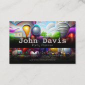 Zakelijke kaart feestorganisator visitekaartje (Achterkant)