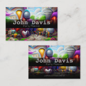 Zakelijke kaart feestorganisator visitekaartje (Voorkant / Achterkant)