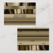 Zakelijke kaart Goud Art Deco Visitekaartje (Voorkant / Achterkant)