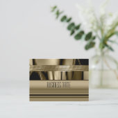 Zakelijke kaart Goud Art Deco Visitekaartje (Staand voorkant)