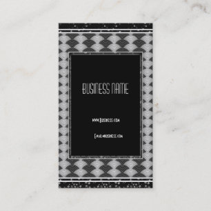 Zakelijke kaart grijs zwart Art Deco Visitekaartje
