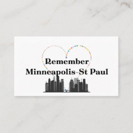 Zakelijke kaart, Herinner Minneapolis St. Paul Visitekaartje
