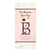 Zakelijke Kaart - Letter B Monogram Dessert Bak (Voorkant)
