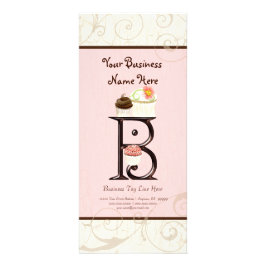 Zakelijke Kaart - Letter B Monogram Dessert Bak