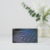 Zakelijke kaart licht circuits computerprogrammeur visitekaartje (Staand voorkant)