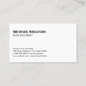 Zakelijke kaart met logo van een leuk hondje en po visitekaartje (Achterkant)