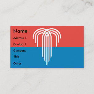 Zakelijke kaart met vlag van Kansas City, Missouri Visitekaartje