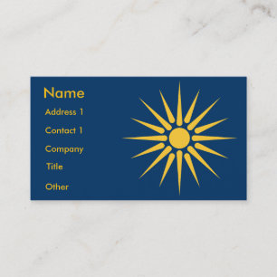 Zakelijke kaart met vlag van Macedonië, Griekenlan Visitekaartje