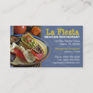 Zakelijke kaart Mexicaans restaurant Visitekaartje