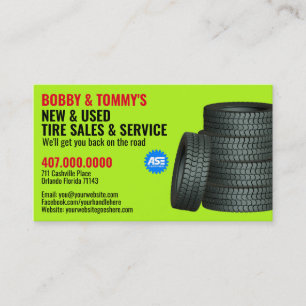 Zakelijke kaart Modern Tire Services op maat Visitekaartje