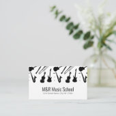Zakelijke kaart muziekschool visitekaartje (Staand voorkant)