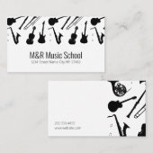 Zakelijke kaart muziekschool visitekaartje (Voorkant / Achterkant)