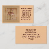 Zakelijke kaart - Paarse Pony Carrousel Visitekaartje (Voorkant / Achterkant)