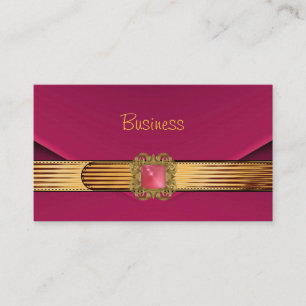 Zakelijke kaart Roze Fluwelen Gouden Clutch Tas Visitekaartje
