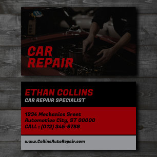 Zakelijke kaart Specialist in Autoreparatie Visitekaartje